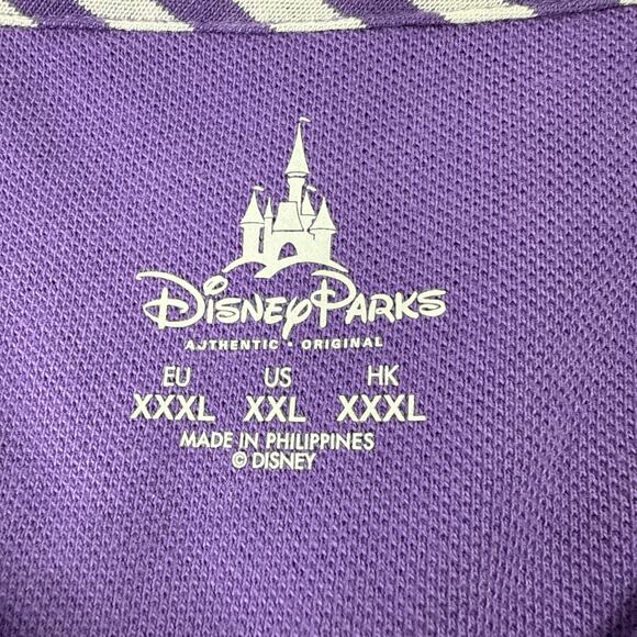 Disney Parks Polo Shirt 2XL Purple Mickey Mouse Embroidered Logo Casual Mens - Picture 7 of 9